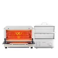 山水 迷你电烤箱+多功能双层电蒸锅