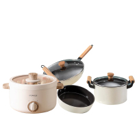 Debo德铂&山水 炒锅煎锅汤锅三件套+电煮锅