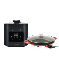 山水 迷你智能电压力锅 +功能煎烤盘料理锅