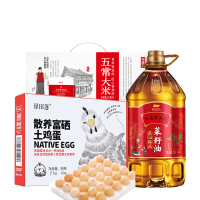 裕道府&金龙鱼&绿田逐 大米粮油土鸡蛋组合7kg+5L