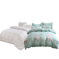 彩羊 舒雅羊毛被+亲肤四件套-醉香居