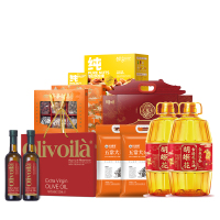 裕道府 粮油特级初榨橄榄油每日坚果零食干货组合13kg+11L