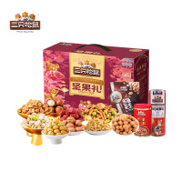 三只松鼠聚瑞礼四种坚果炒货零食饮品组合1680g