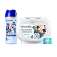 蔬果园 二合一护衣柔顺留香珠3D凝珠50颗/盒+蓝风铃留香珠200g/瓶