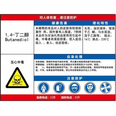 丁二醇职业危害告知卡