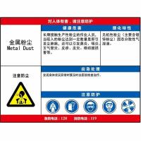 金属粉尘职业危害告知卡