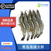 青岛大虾 整箱3.6-4斤 10-12厘米左右 顺丰速运 新鲜日期 冰鲜虾活新鲜大虾 基围虾水产冻虾