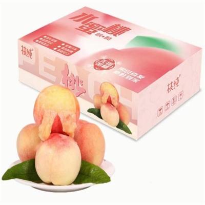 水蜜桃新鲜水果净重4.8斤 当季软桃子应季毛桃 一箱装