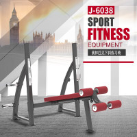 捷瑞特复合训练器健身房运动器械 J-6038 奥林匹克下斜练习椅