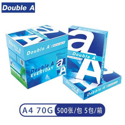 达伯埃 Double A 70g A4 复印纸500张/包 5包/箱(2500张)