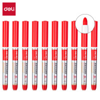得力(deli) 细头直液式可擦白板笔 办公教学会议白板笔 办公用品 红色 S521红