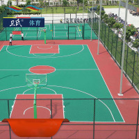 卫氏户外运动地胶PVC篮球场运动地胶耐磨硅pu运动场5.0mm