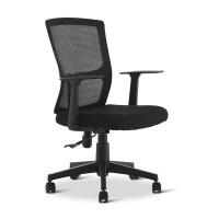 方解实(FANGJIESHI)电脑椅办公椅升降椅转椅职员办公椅人体工学黑色
