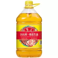 鲁花 食用油 香味家族 5S压榨一级花生油 物理压榨特香纯正桶装5L