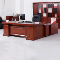 方解实(FANGJIESHI)L型班台办公桌办公室老板转角电脑桌椅带侧边柜 1.8米