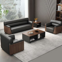 方解实(FANGJIESHI)家具办公沙发现代简约商务会客沙发茶几组合单人位沙发