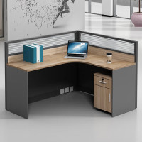 方解实(FANGJIESHI)屏风工位单人工作桌 L型单人位办公桌 1400*1200*1100