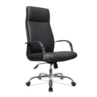 迪欧人体工学靠背椅 电脑椅 职员椅 老板椅 办公椅 黑色皮椅