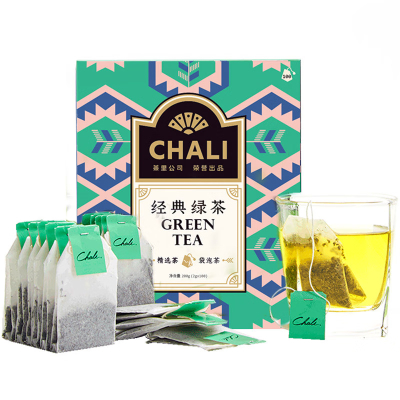 CHALI 茶里公司绿茶量贩装茶叶经典绿茶袋泡茶办公室酒店100包200g