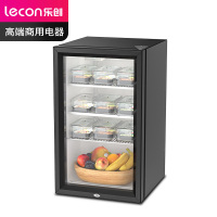 乐创(lecon)110升食品留样柜水果保鲜饮料冷藏展示柜小型冰箱带锁 LC-SC-110