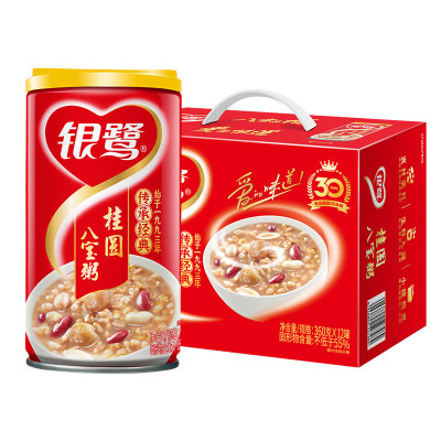 银鹭八宝粥 速食粥 桂圆八宝粥 360g*12罐