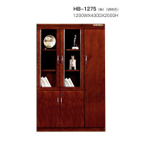 海邦(HAIBANG)木质文件柜资料柜档案柜胡桃色 HB-1275(右 )1200*430*2000