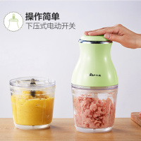 小熊(Bear)绞肉机家用 辅食机婴儿 小型绞馅机 碎肉机 打肉机 不锈钢搅肉机 QSJ-B02X5 双杯双刀