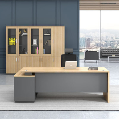 方解实(FANGJIESHI)现代简约总裁桌办公桌板式大班台经理桌主管桌1.4米