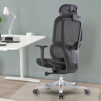 方解实(FANGJIESHI)办公椅电脑椅老板椅人体工学椅会议椅护腰椅子-黑色旗舰款