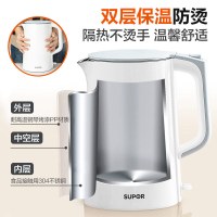 苏泊尔(SUPOR)电水壶 烧水壶 双层防烫 热水壶 1.7L大容量 全钢无缝内胆 电热水壶 开水壶 SW-17T12C