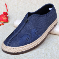 老北京布鞋男牛筋底春季单鞋透气软底中式汉服佛系唐装渔夫鞋防臭