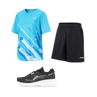 方解实运动套装服装(短袖短裤运动鞋)