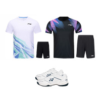 方解实专业羽毛球服套转(短袖短裤羽毛球鞋)