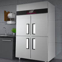 乐创 (lecon) 双温商用四门冰柜 1200*700*1950mm