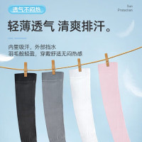 冰袖男女防晒袖套冰丝袖套李宁防紫外线冰柱袖护手臂套袖骑行胳膊防晒