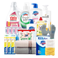 防暑通用套餐(牙刷*3+牙膏*4+洗发水沐浴露*1+洗衣液洗衣凝珠*1+毛巾*2+香皂*1组)含赠品