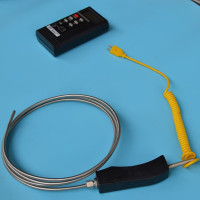 梦茜儿(MEXEMINA)热电偶阻大手柄手持式热电偶温度传感器铝锌水 直径8*500mm