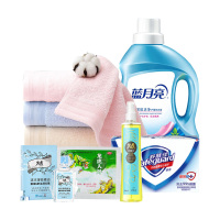洁丽雅洗护劳保套装(香皂+人丹+清凉油+花露水+洗衣液+毛巾)