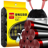 垃圾袋点断平口黑色45*50cm 5卷100只/包(20只/卷)
