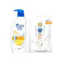 去屑洗发水海飞丝男士洗发水清爽去油洗发水控油 500g 舒肤佳沐浴露500g