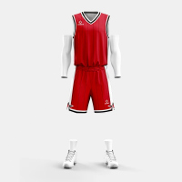 准者高端数码印成人个性篮球服轻薄透气套装黑 M