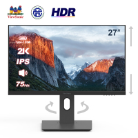 优派 27英寸2K高清 IPS HDR 75hz USB拓展显示器 VX2762-2K-MHDU Z