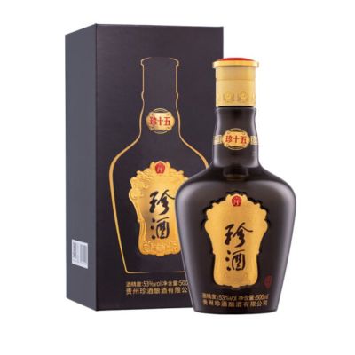 珍酒珍十五 酱香型白酒 53度 500ml 单瓶装 纯粮酿造 大曲坤沙 Z