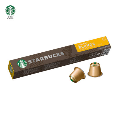 星巴克(starbucks)轻度烘焙浓缩胶囊咖啡 (nespresso胶囊咖啡)10粒