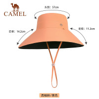 骆驼(CAMEL)防紫外线遮阳防晒帽子女夏季遮脸渔夫帽夏天大头围沙滩太阳帽 A1S3PX103