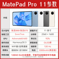 华为(HUAWEI) MatePad-PRO 平板电脑 11.0寸 8+256G wifi 曜金黑