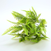 名凌仿真植物绿植盆栽装饰塑料假草蕨类波斯蕨草蕨叶 绿色 2个装