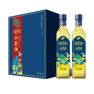 福临门中粮福临门营养家山茶油礼盒750ml*2瓶