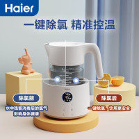海尔(Haier) 1.2L恒温电热水壶 保温玻璃水壶 白色 HBM-H202
