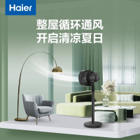 海尔(Haier)空气循环扇家用电风扇落地扇涡轮换气摆头轻音大风量风扇 HFX-J2309A 黑色